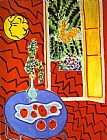 Red Interior  Still Life on a Blue Table by Henri Matisse